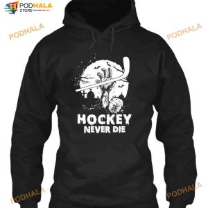 Halloween Zombie Hockey Halloween Costume Hockey Never Die Shirt