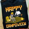 Happy Campoween Halloween Gift For Camper Skull Go Camping Shirt