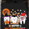 Happy Hallothankmas Brush Your Teeth Destist Halloween Costume Shirt
