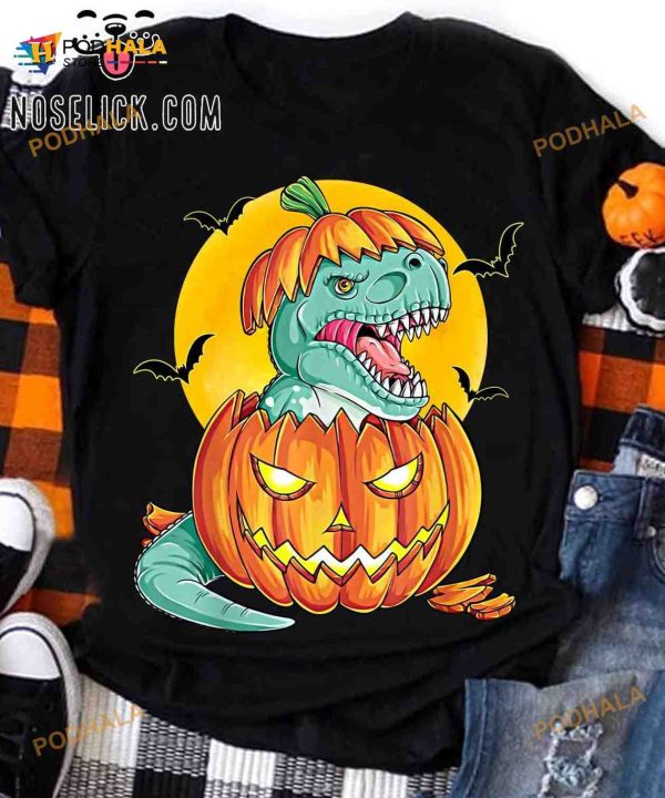 Happy Halloween Dinosaur Halloween Halloween Pumpkin Shirt
