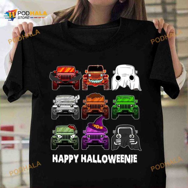 Happy Halloweenie Halloween Costume Jeep Car Halloween Shirt