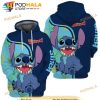 Happy Stitch Blue All Over Print 3D Hoodie, Christmas Gifts