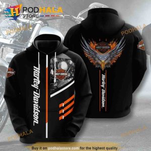 Harley Davidson 3D Hoodie, Christmas Gifts For Bikers