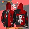 Harley Quinn Black And Red Cosplay 3D Hoodie