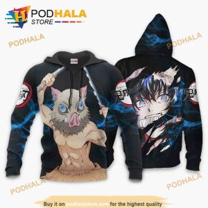 Hashibira Inosuke Anime Manga Demon Slayer Kimetsu No Yaiba 3D Hoodie, Christmas Gifts