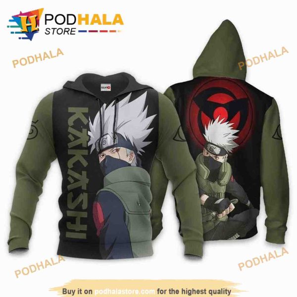 Hatake Kakashi Sharingan Eyes Anime Manga 3D Hoodie, Christmas Gifts