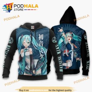 Hatsune Miku Vocaloid Anime Manga 3D Hoodie, Christmas Gifts
