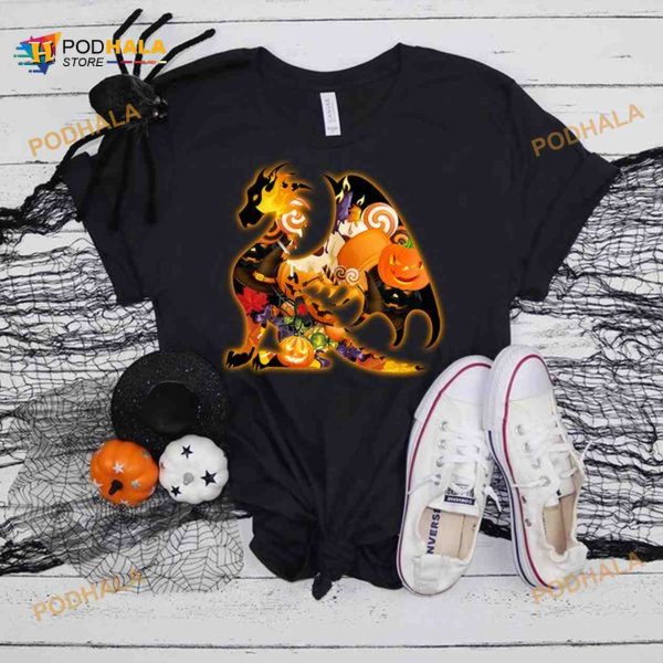 Haunted Pumpkin Dragon Halloween Shirt