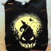 Haunted Witch Evil Black Cat Halloween Shirt
