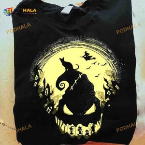 Haunted Witch Evil Black Cat Halloween Shirt