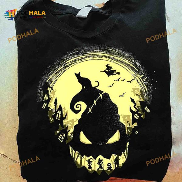 Haunted Witch Evil Black Cat Halloween Shirt