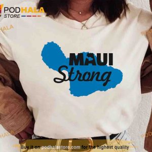 Hawaii MAUI Strong  White Shirt, MAUI Strong Hawaii Retro Tee
