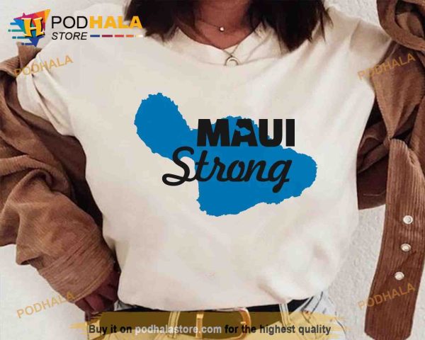 Hawaii MAUI Strong  White Shirt, MAUI Strong Hawaii Retro Tee