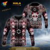 Head Pattern Color Red Skull 3D Hoodie, Christmas Gifts