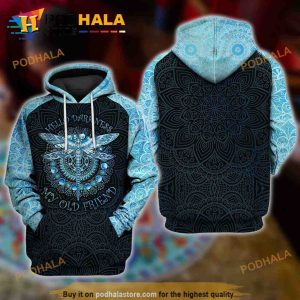 Hello Darkness My Old Friend Dragonfly Mandala Hippie 3D Hoodie, Christmas Gifts