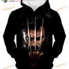 Hero Wolverine Marvel Cinematic Promo Black AOP 3D Hoodie, Sweatshirt, Shirt