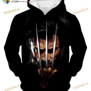 Hero Wolverine Marvel Cinematic Promo Black AOP 3D Hoodie, Sweatshirt, Shirt