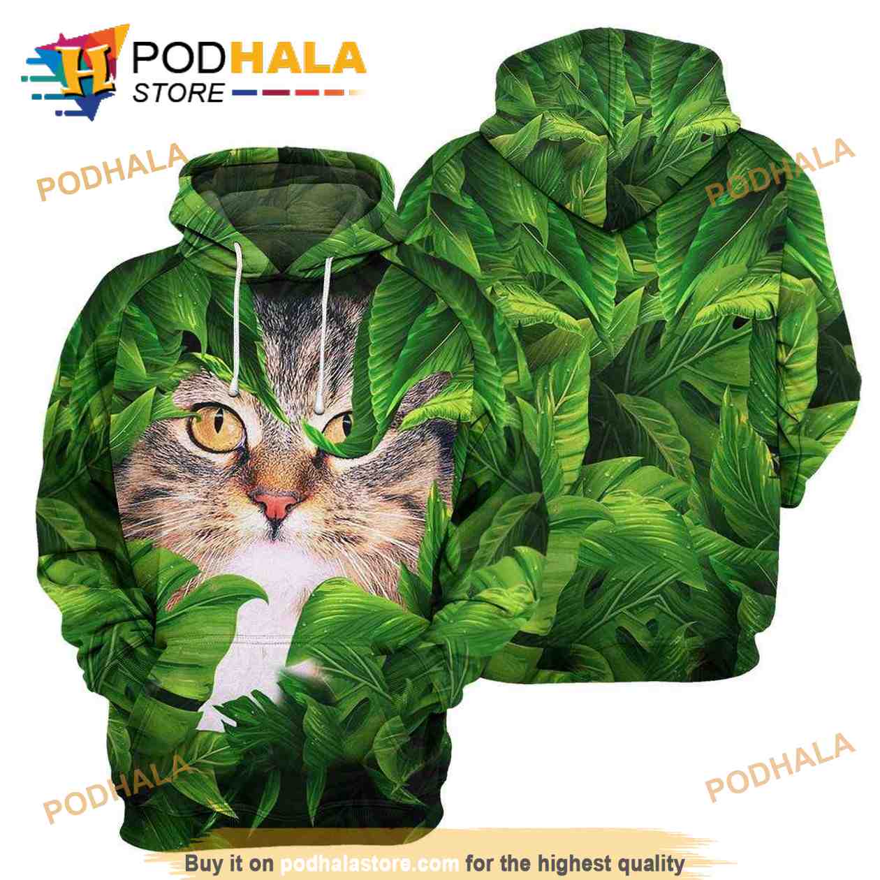 Hidden Cat After Tropical All Over Print 3D Hoodie, Christmas Gifts Hidden Cat After Tropical All Over Print 3D Hoodie, Christmas Gifts
