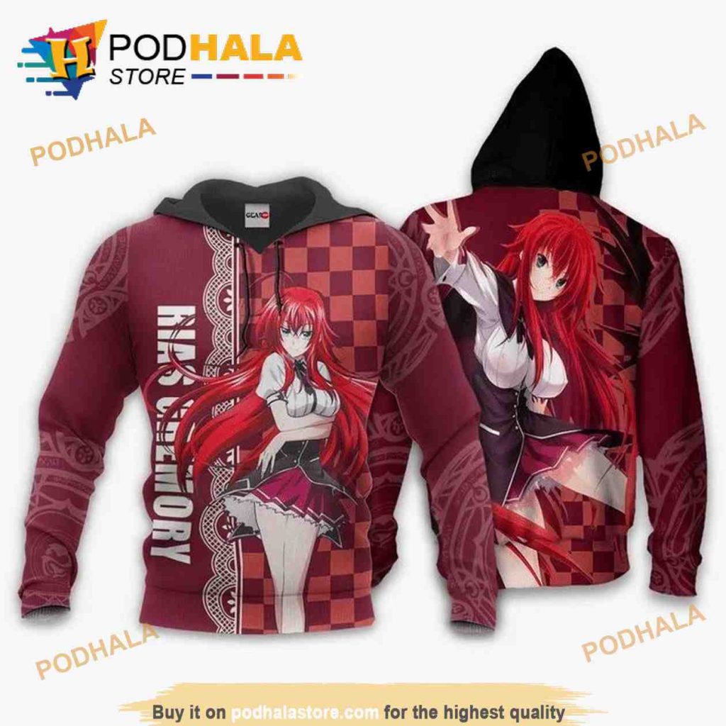 High School Dxd Rias Gremory Anime Manga 3D Hoodie Christmas Gifts Podhalastore