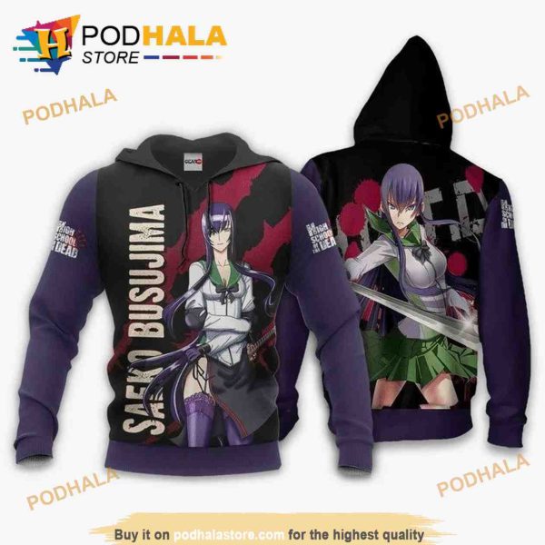 Highschool Of Dead Saeko Busujima Anime Manga 3D Hoodie, Christmas Gifts