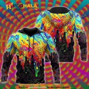 Hippie Colorful All Over Print 3D Hoodie, Christmas Gifts