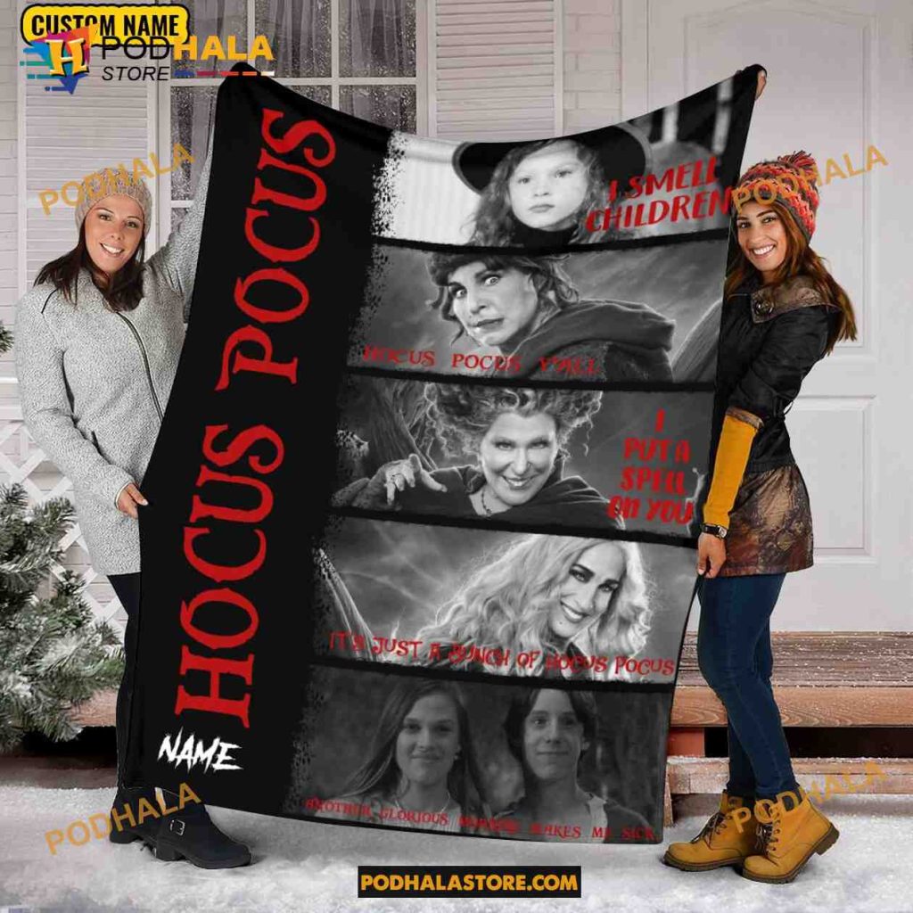 Hocus Pocus Blanket, Horror Movie Blanket, Sanderson Sister Blanket
