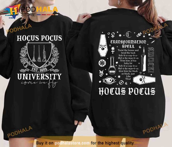 Hocus Pocus Est 1693 University Halloween Shirt, Witches Sanderson Sisters Tee