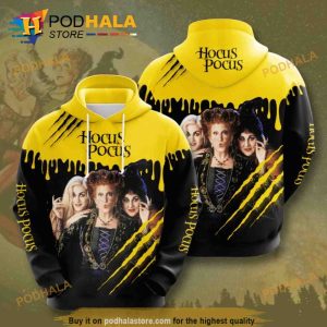 Hocus Pocus Halloween Design All Over Printed 3D Hoodie, Hocus Pocus Apparel