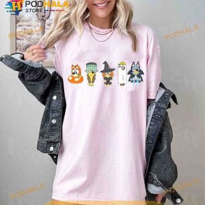 Horror Bluey Friends Halloween Shirt, Family Bluey Sweatshirt