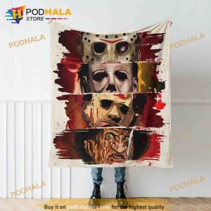 Horror Halloween Movie Fleece Blanket Michael Myers Blanket Horror Characters Quilt 2