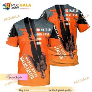 Horror Movie All Over Printed Michael Myers 3D Hoodie No Matter How Fast You Run 3