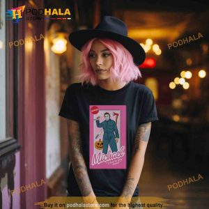 Horror Movie Doll Michael Myers T Shirt, Pink Spooky Halloween Shirt