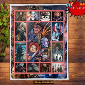 Horror Movie Fleece Blanket, Quilt, Halloween Gifts