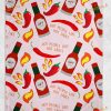 Hot People Like Hot Sauce Printed Flour Sack Fleece Blanket, Christmas Gifts