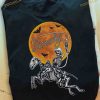 Howdy Skeleton Horse Big Moon Halloween Shirt, Halloween Gift Ideas