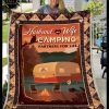 Husband And Wife Camping Partner For Life Fleece Blanket, Camping Quilt Gift
