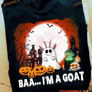 I'm A Goat Goat White Boo Costume Halloween Costume Day Devil Pumpkin Shirt