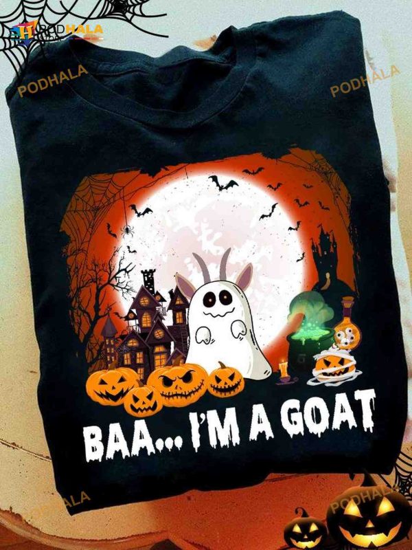 I’m A Goat Goat White Boo Costume Halloween Costume Day Devil Pumpkin Shirt