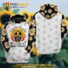 I'm Mostly Peace Love And Light Sunflower Owl Hippie 3D Hoodie