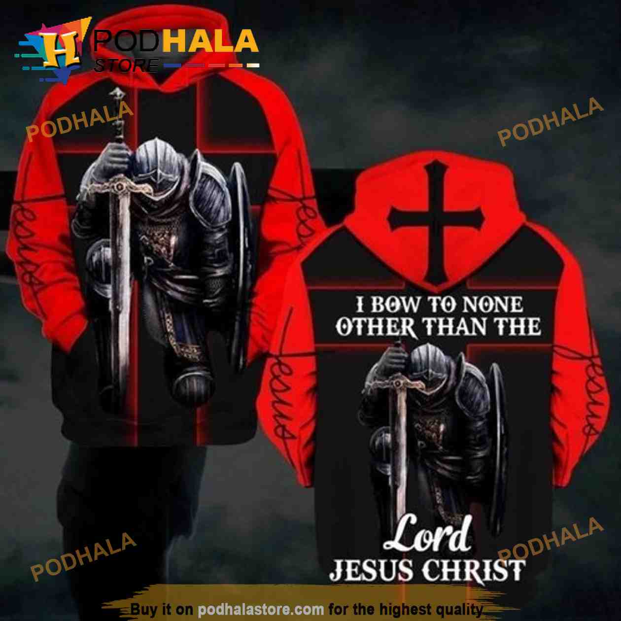 I Bow A None Other Than The Lord Jesus Christ All Over Print 3D Hoodie, Christmas Gifts I Bow A None Other Than The Lord Jesus Christ All Over Print 3D Hoodie, Christmas Gifts