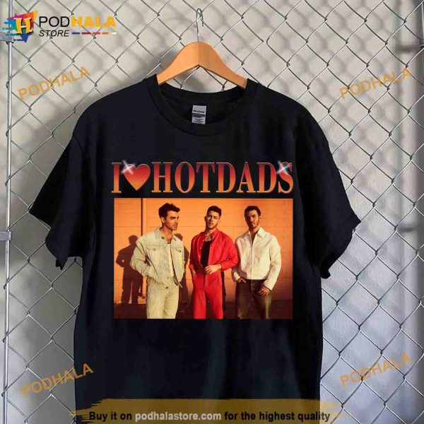 I Hot Dads Jonas Brothers Band Shirt, Jonas Brothers Tour Concert 2023 Gift For Fans