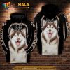 I Love Husky All Over Print 3D Hoodie Sweatshirt