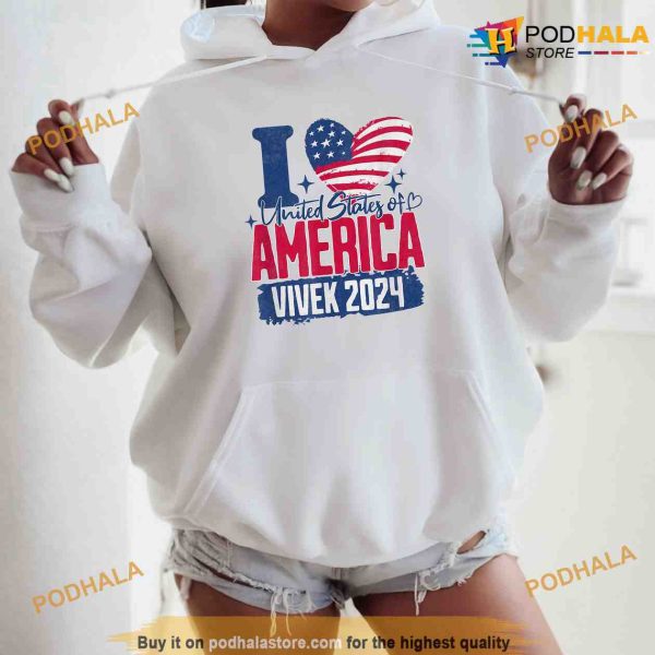 I Love United States Of AMERICAN VIVEK 2024 Election Unisex Political Shirt