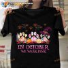 In October We Wear Pink Halloween Witch Costume October Awareness Halloween Shirt