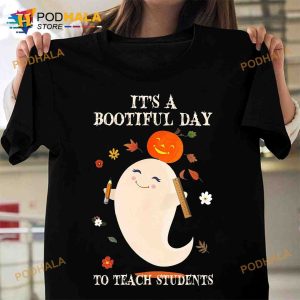 It's A Bootiful Day To Teach Students Halloween White Boo Teacher Shirt