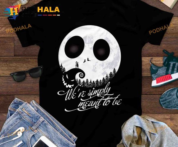 Jack Skellington Moon Halloween Costume We’re Simply Meant To Be Shirt