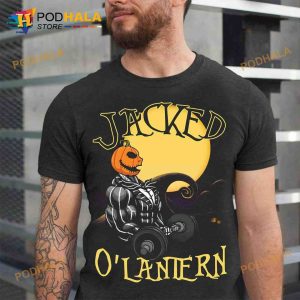 Jacked O'lantern Jack Skellington Horror Cartoon Costume Halloween Shirt For Gymer