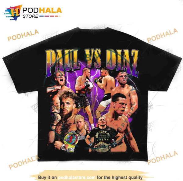 Jake Paul vs Nate Diaz Shirt For Women Men Boxing Fans
