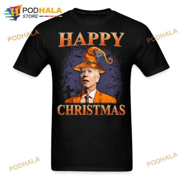 Joe Biden Witch Happy Christmas Gift Halloween Shirt