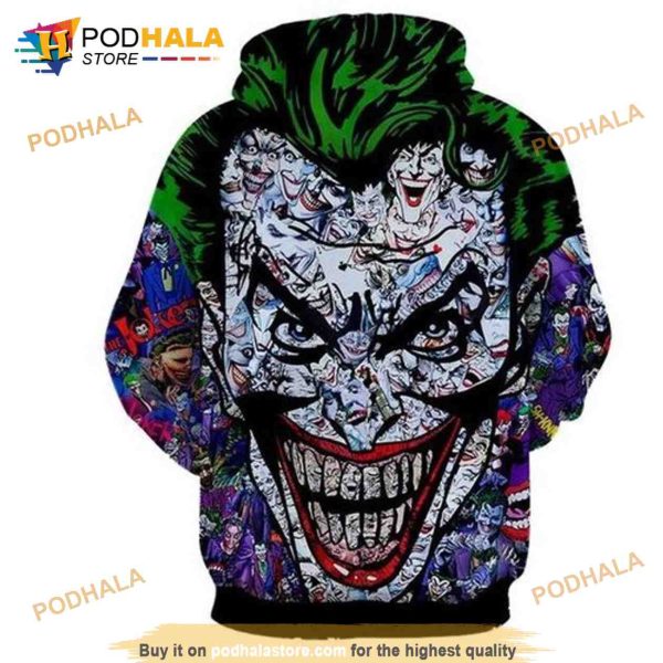 Joker Creepy Halloween Halloween 3D Hoodie